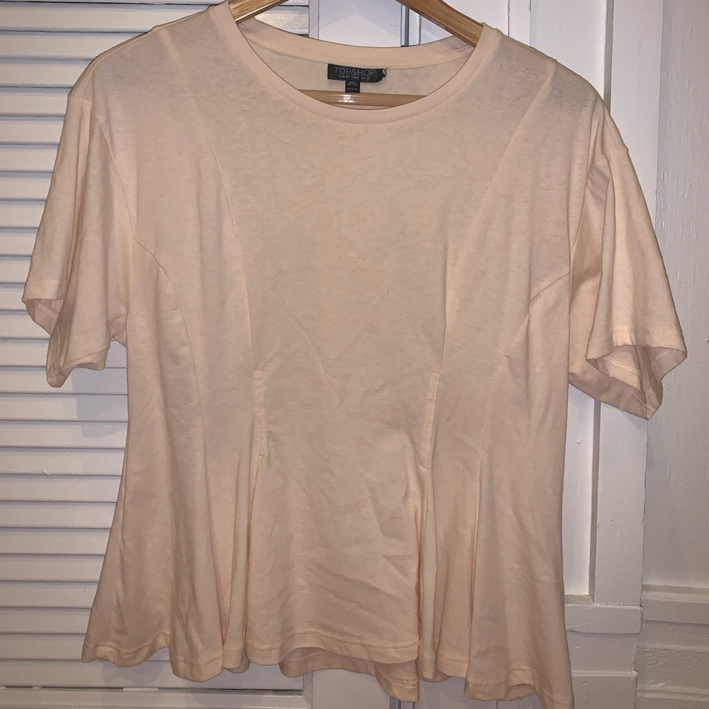 topshop peplum tee